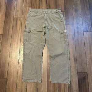 Vintage Wrangler Cargo‎ Pants Men's Size 38 x 32 Baggy Skater Grunge Khaki Tan
